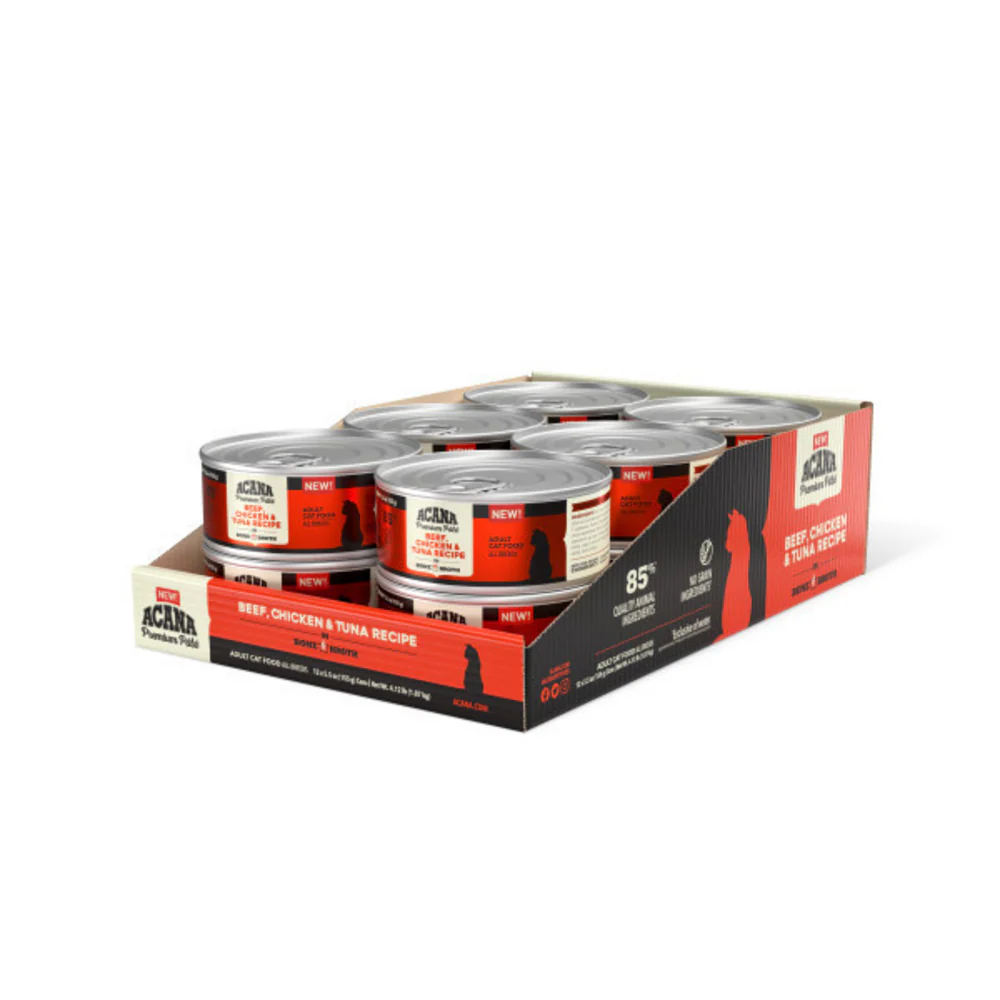 ACANA Beef, Chicken + Tuna Recipe in Bone Broth Wet Cat Food - Suhuit