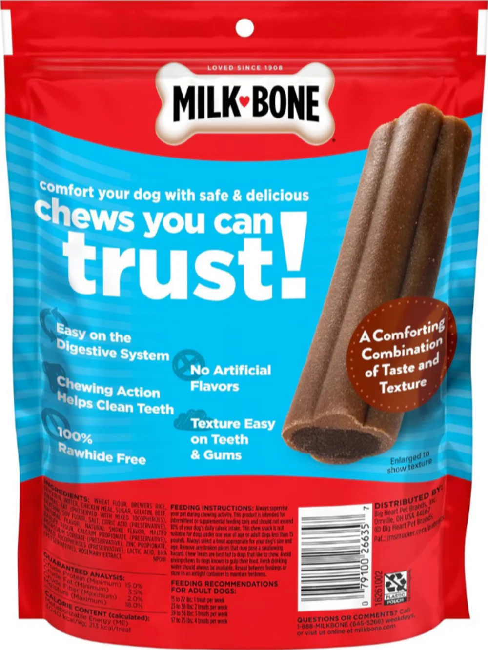 Milk-Bone Comfort Chews, Dog Treats with Unique Chewy Texture and Real Beef - Suhuit