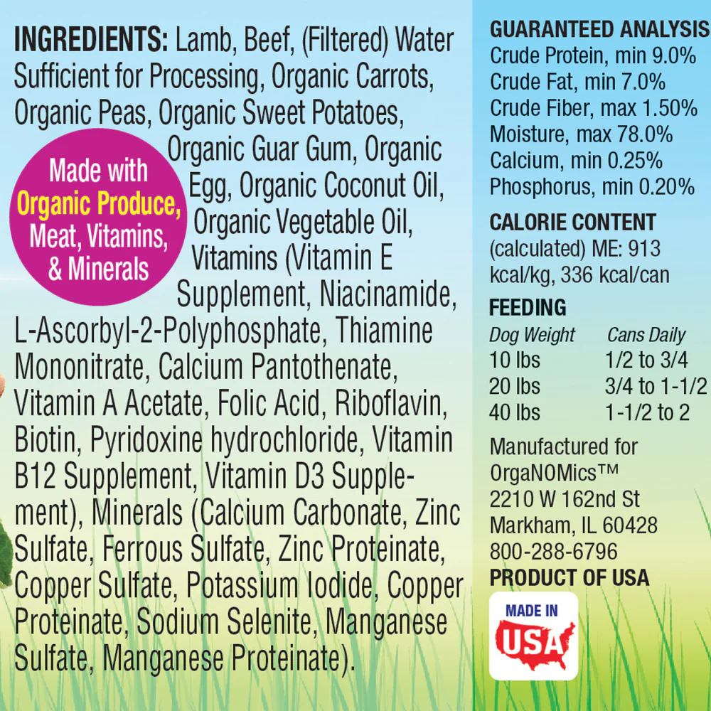 Organomics Lamb & Beef Dinner for Dogs - Suhuit