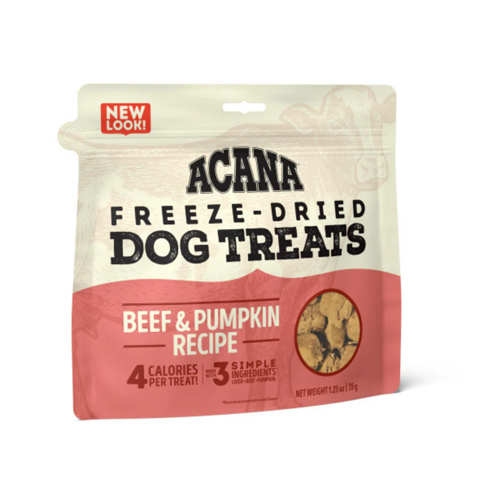 ACANA Singles Grain Free Limited Ingredients & Freeze-Dried, Beef & Pumpkin Dog Treats - Suhuit