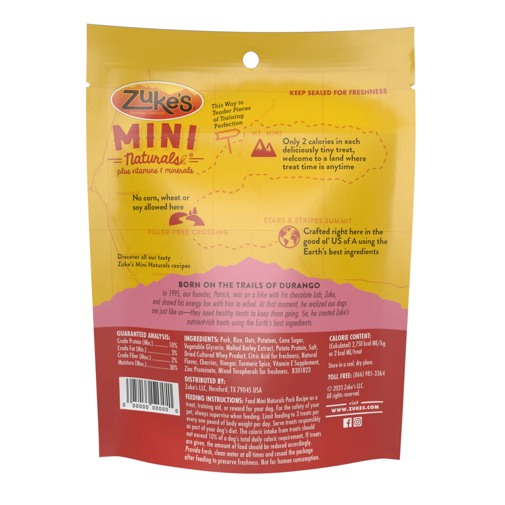 Suhuit Zukes Mini Natural Pork Dog Treat - Suhuit