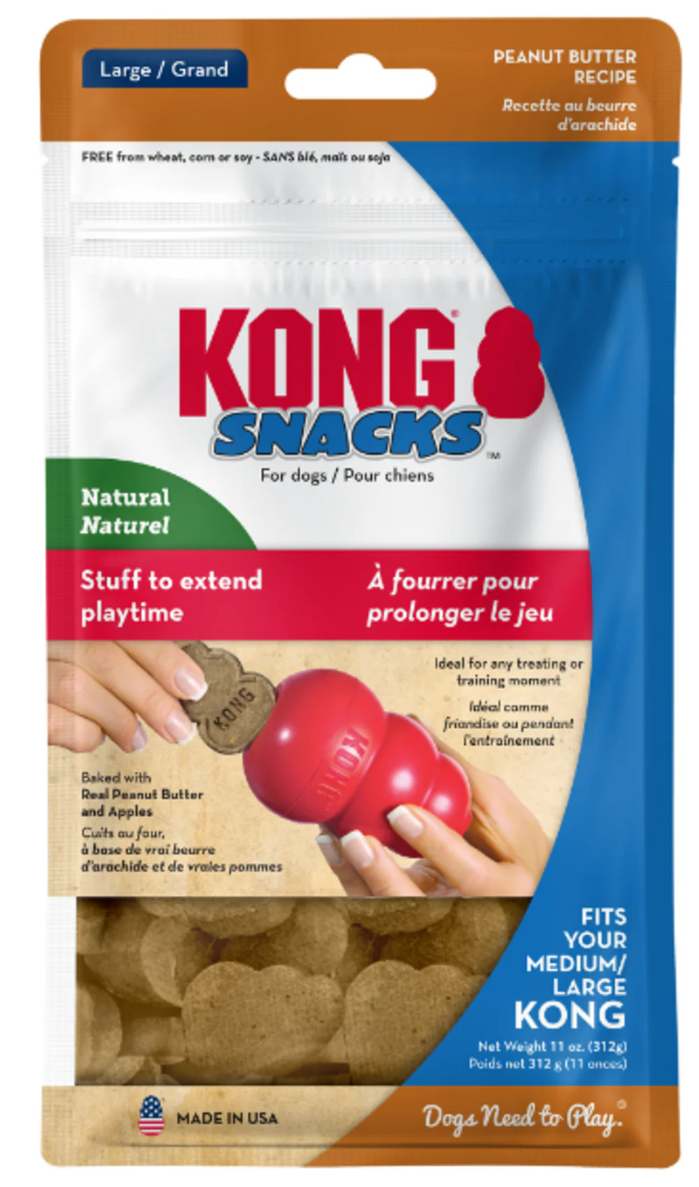Kong Stuff'N Snacks Peanut Butter Recipe Dog Treats - Suhuit