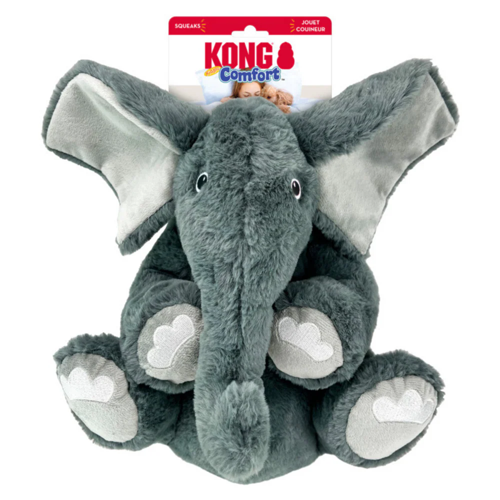 KONG Comfort Kiddos Jumbo Elephant Dog Toy - Suhuit