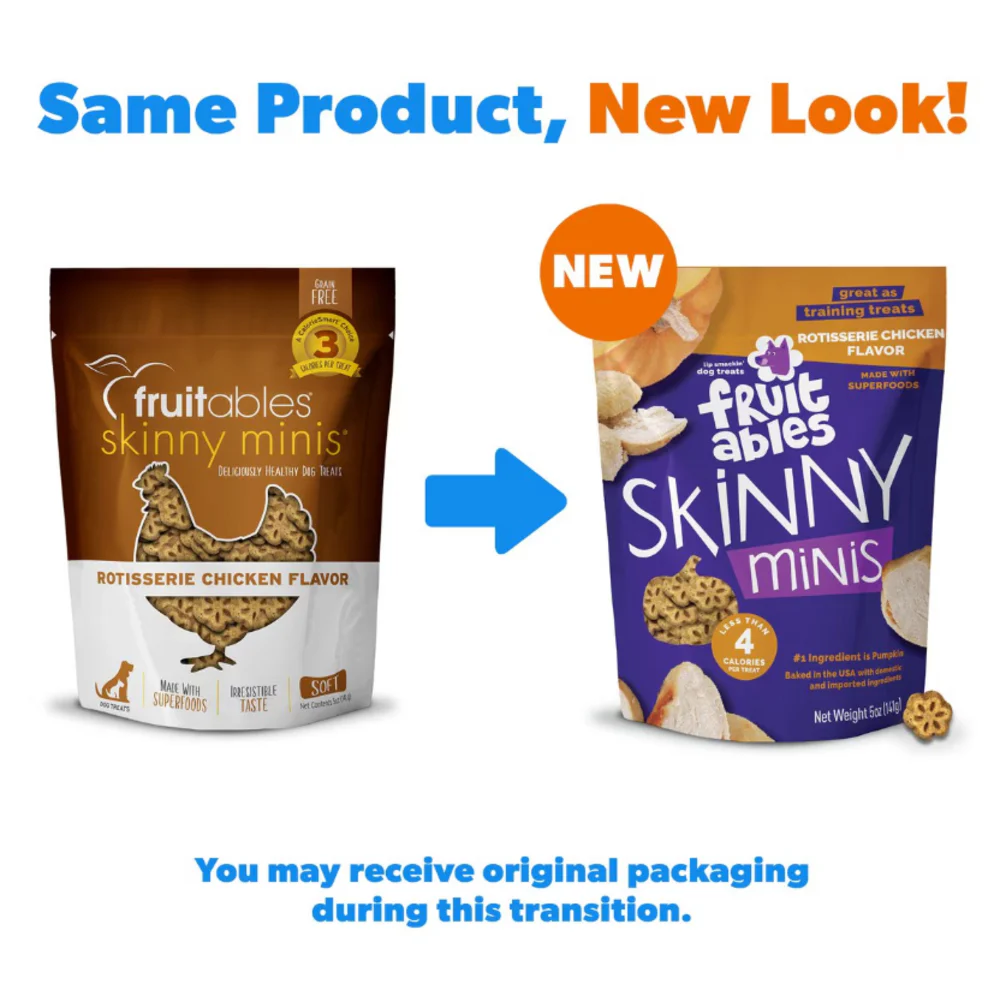 Fruitables Skinny Minis Rotisserie Chicken Flavor Soft & Chewy Dog Treats - Suhuit