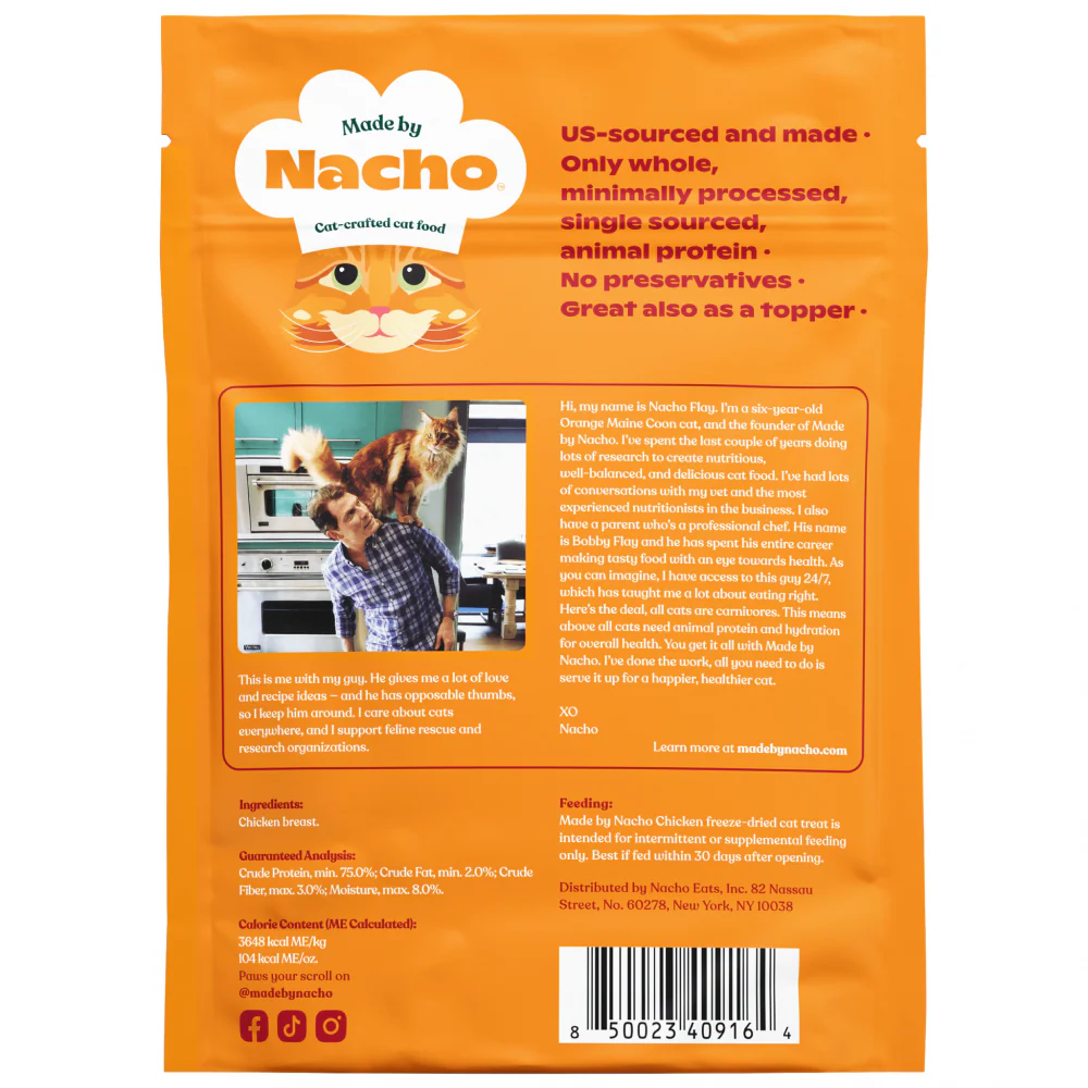 Made by Nacho Freeze Dried Chicken Breast Cat Treats - Suhuit