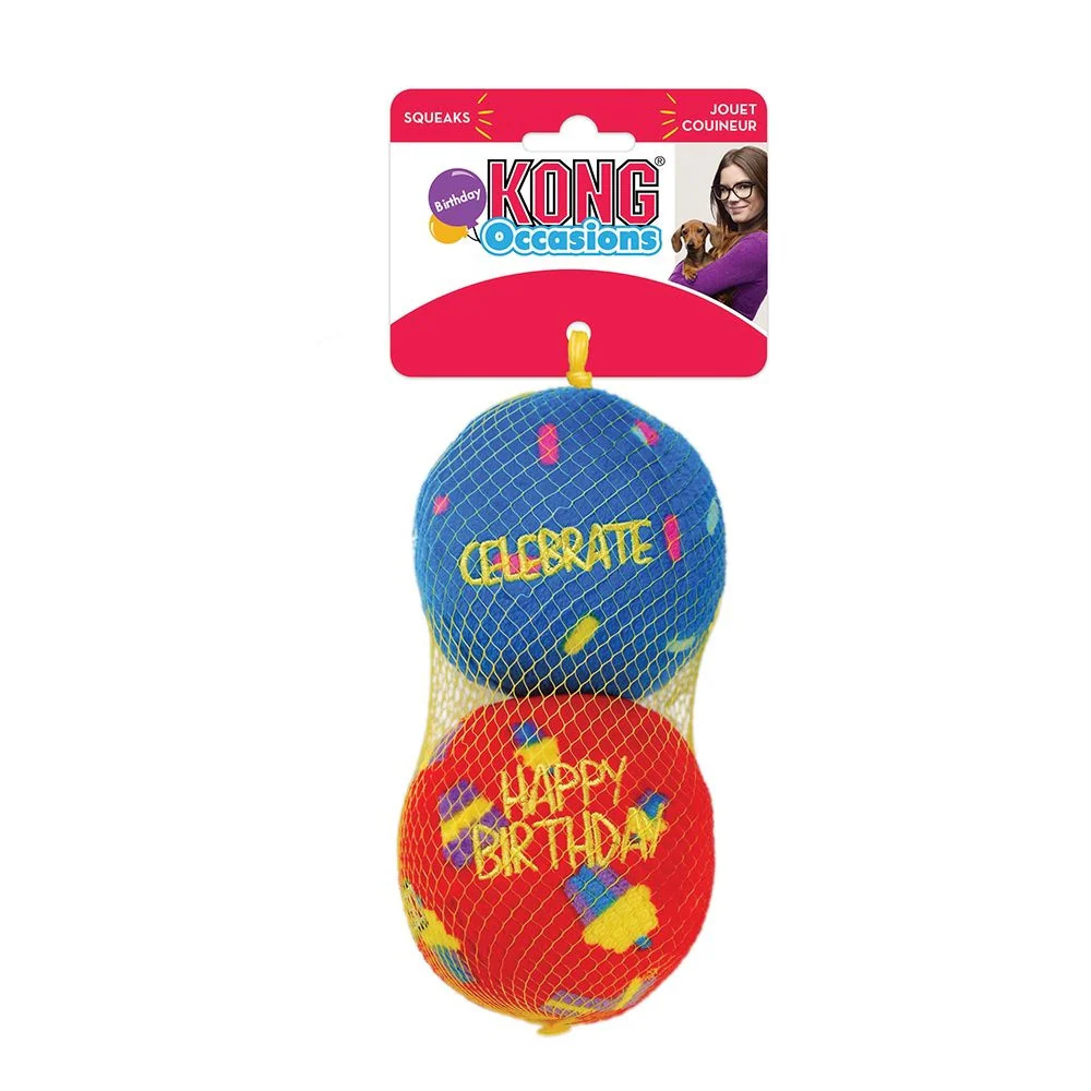 KONG Occasions Birthday Balls Dog Toy - Suhuit
