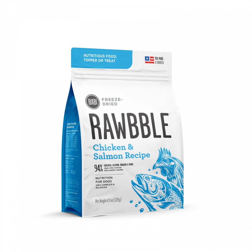 Bixbi Rawbble Freeze Dried Chicken & Salmon Dog Food - Suhuit