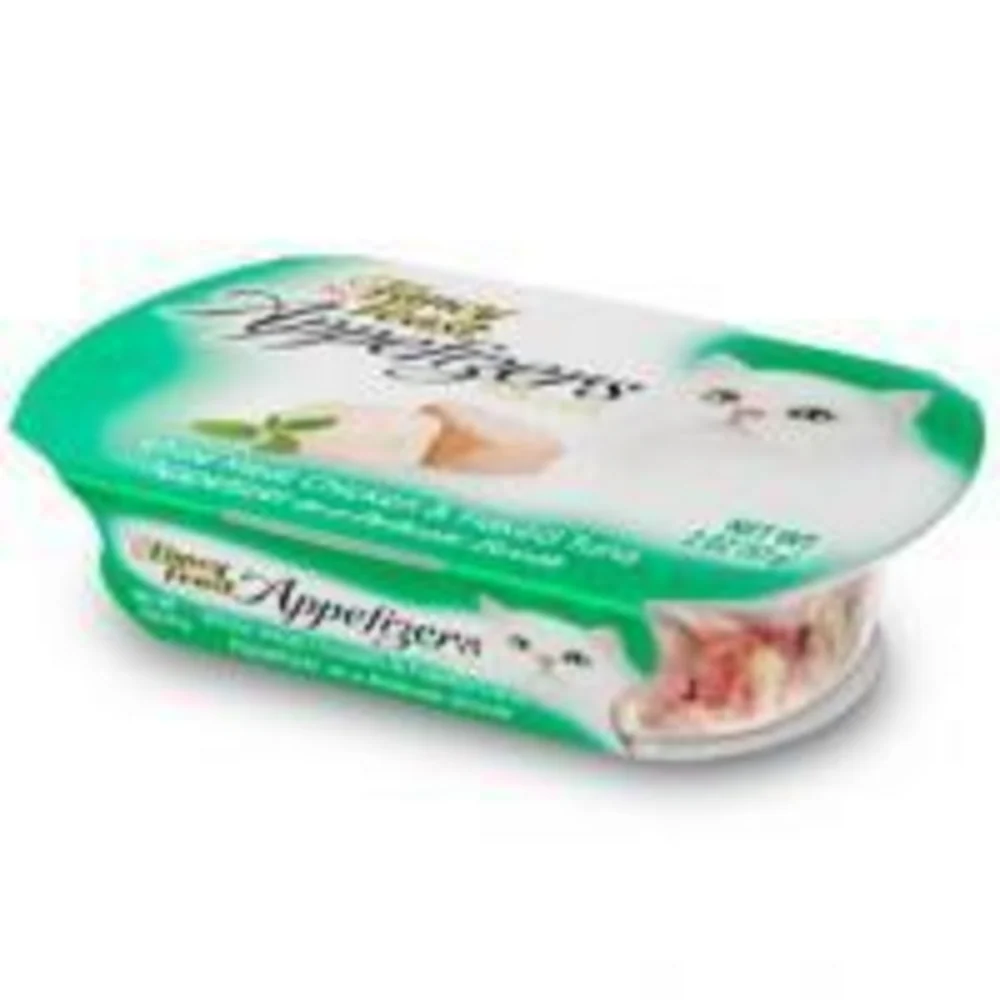 Fancy Feast Purely Natural White Meat Chicken and Flaked Tuna Entree Cat Food Tray - Suhuit
