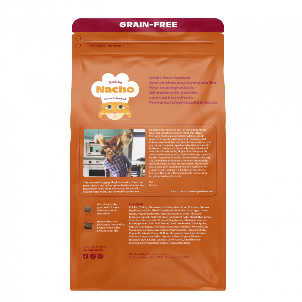 Made By Nacho Chicken & Duck & Quail Kibble with Freeze Dried Raw Inclusions - Suhuit