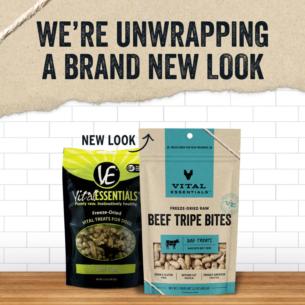 Vital Essentials Freeze Dried Beef Tripe Bites Dog Treats - Suhuit