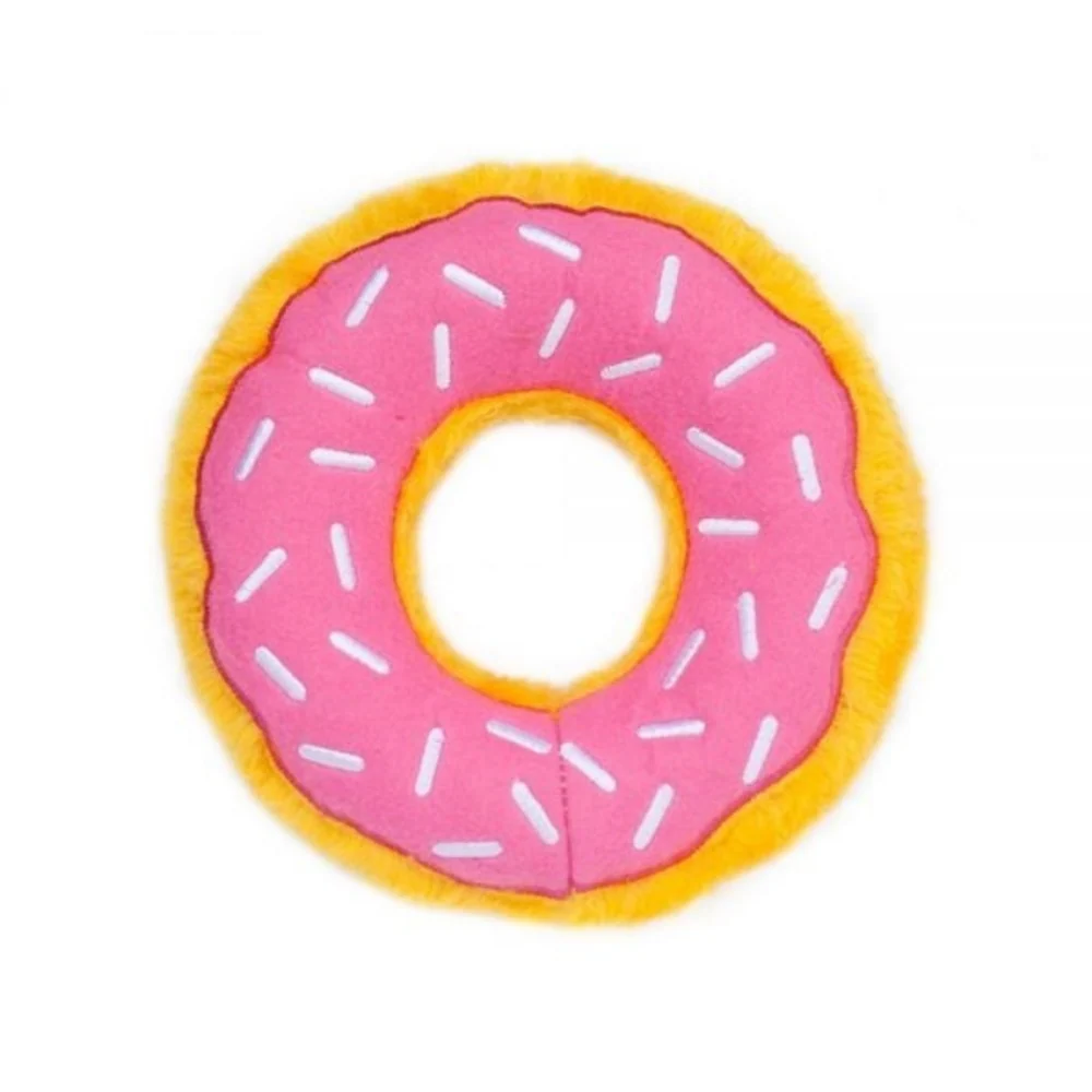 Suhuit ZippyPaws Donutz Squeaky No Stuffing Plush Dog Toy - Suhuit