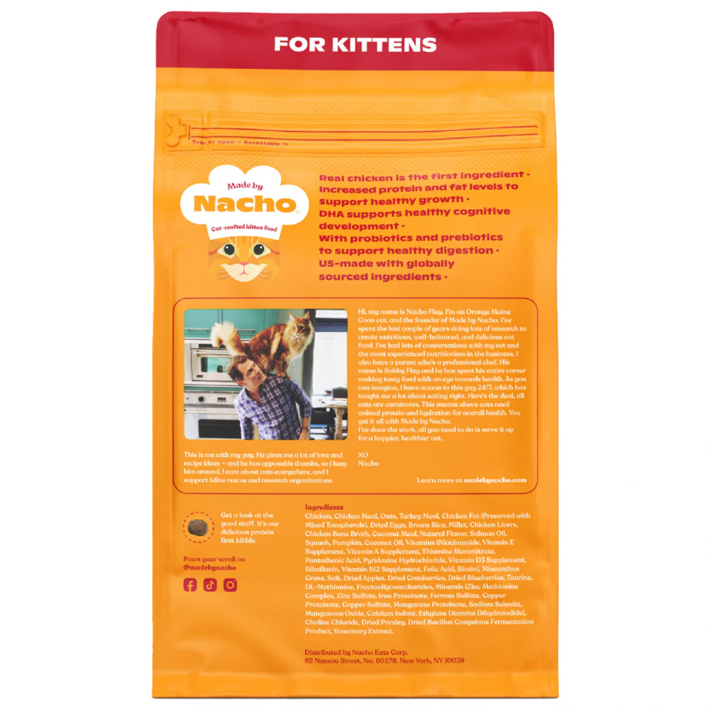 Made By Nacho Cage-Free Chicken, Chicken Liver, And Bone Broth Recipe For Kittens - Suhuit