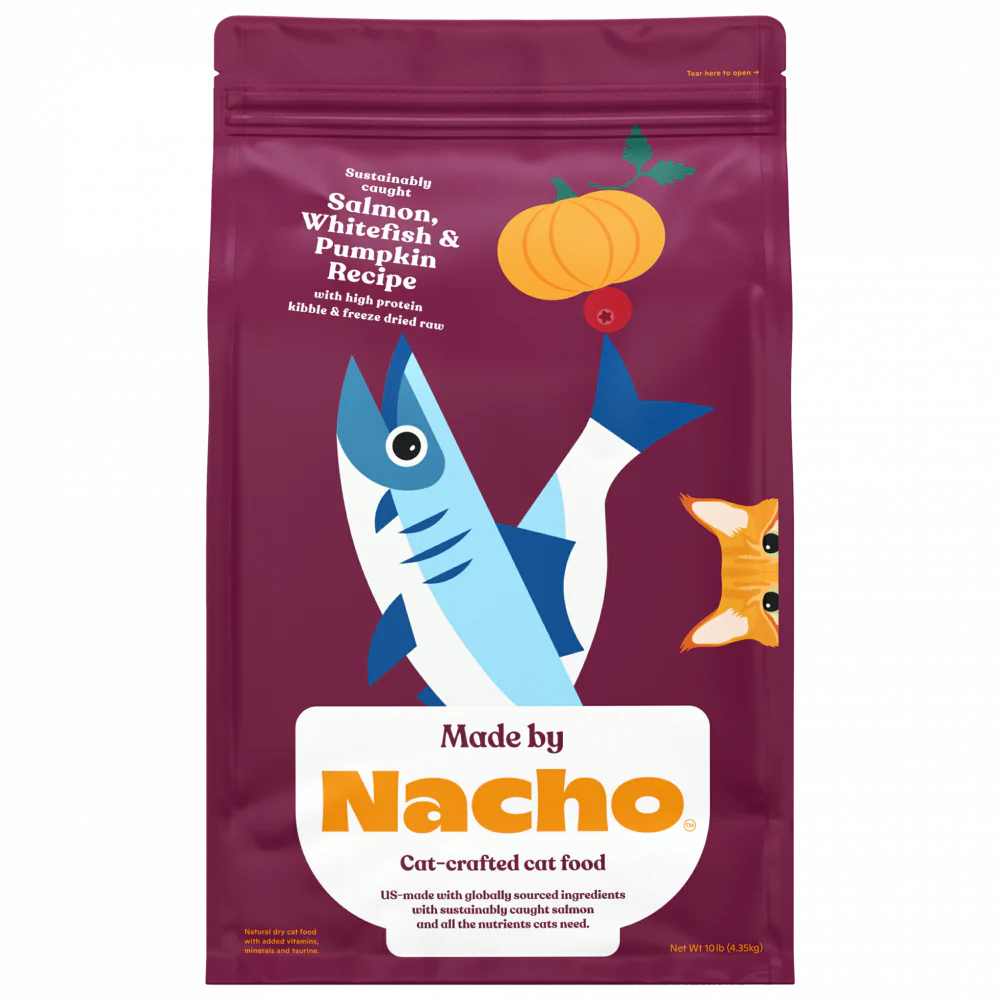 Made by Nacho Salmon & Whitefish & Pumpkin Kibble with Freeze Dried Raw Inclusions - Suhuit