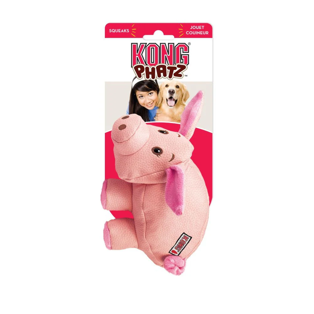 Kong Phatz Pig Plush Dog Toy - Suhuit