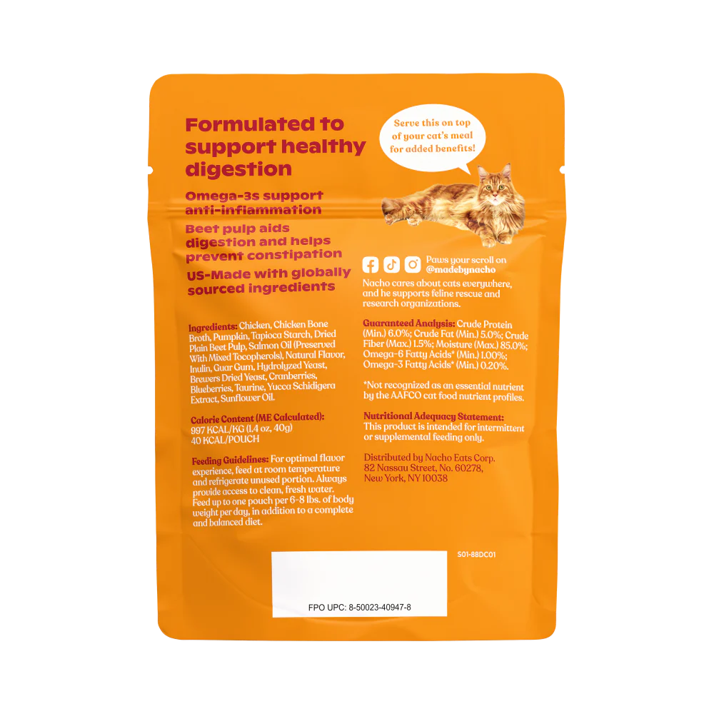 Made By Nacho Digestive Support Cage-Free Chicken Puree Meal Topper With Bone Broth - Suhuit