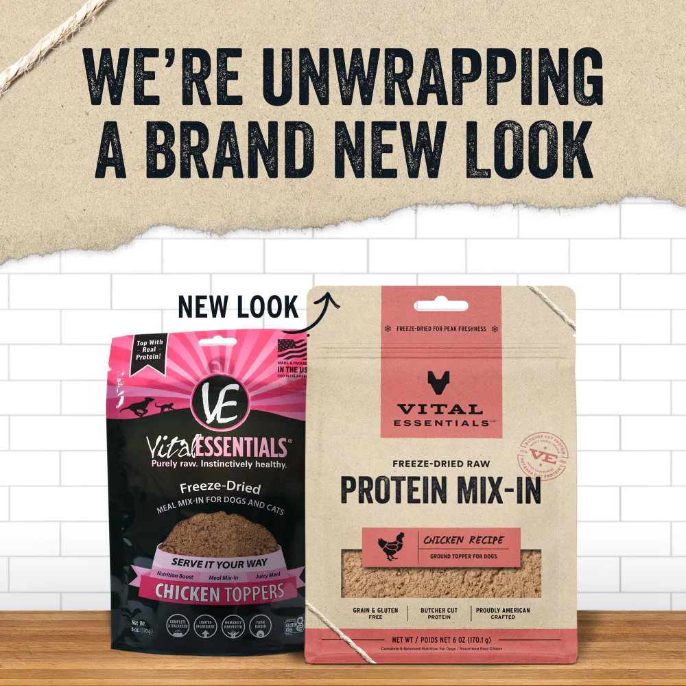 Vital Essentials Freeze Dried Raw Protein Mix In Chicken Recipe Ground Topper for Dogs - Suhuit