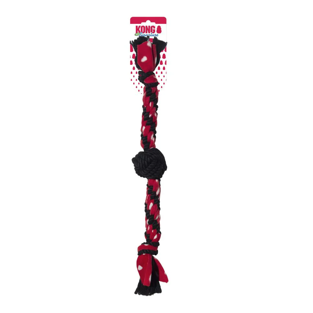 KONG Signature Rope Dual Knot w/Ball Dog Toy - Suhuit
