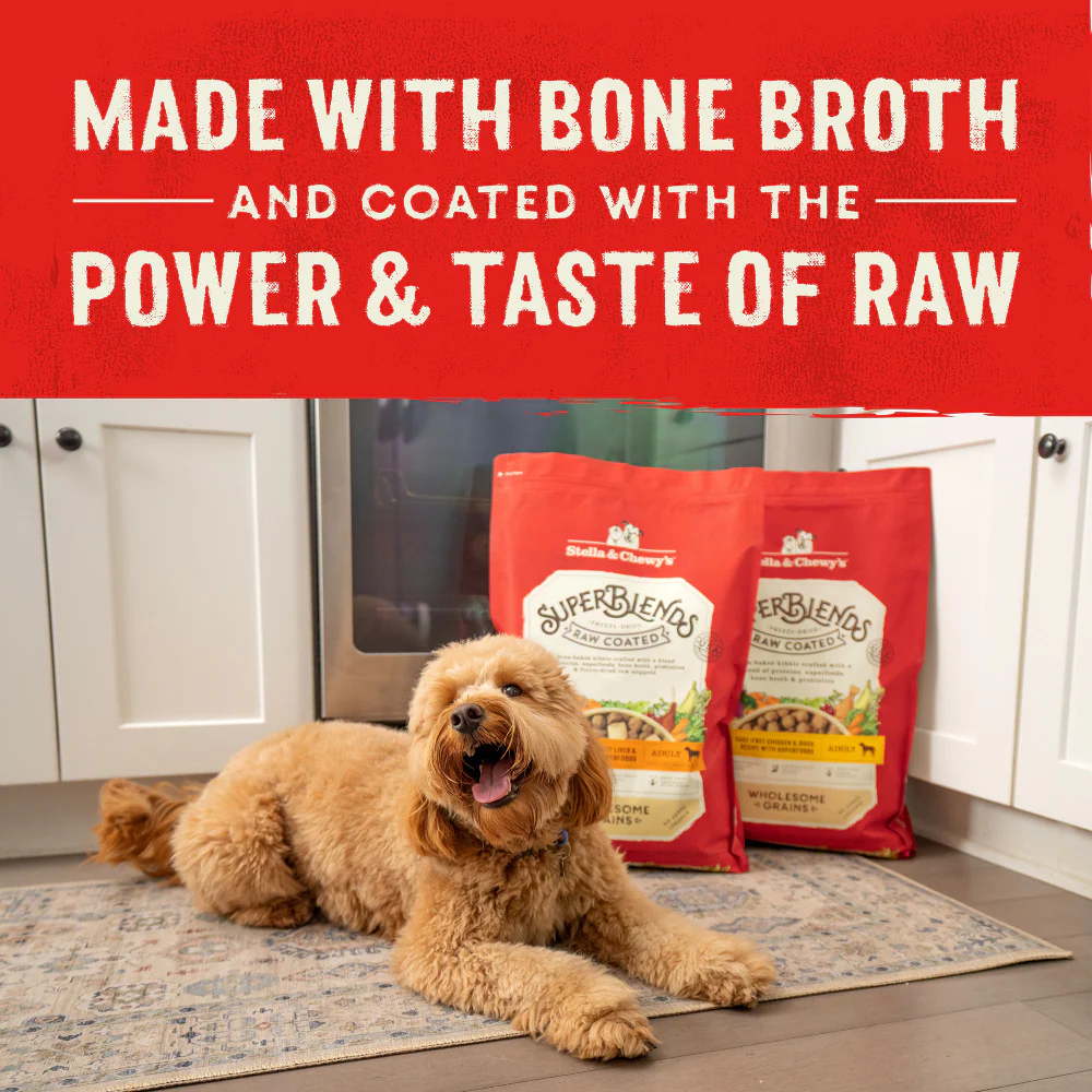 Stella & Chewy's SuperBlends Raw Coated Wholesome Grains Grass Fed Beef & Beef Liver & Lamb Recipe with Superfoods - Suhuit