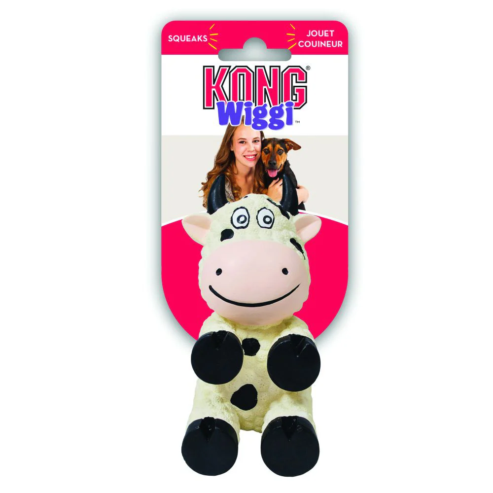 Kong Wiggi Cow Dog Toy - Suhuit