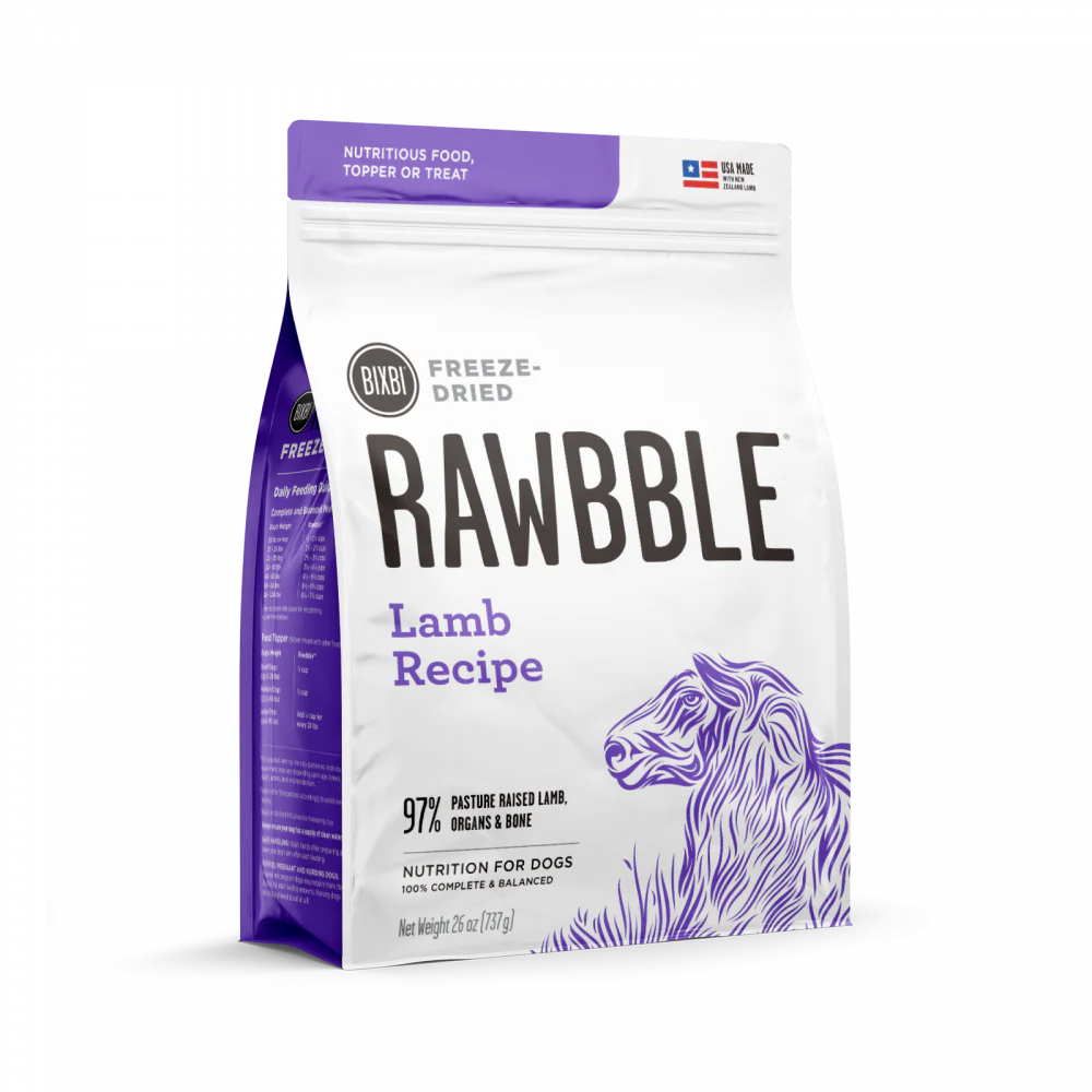 Bixbi Rawbble Freeze Dried  Lamb Dog Food - Suhuit