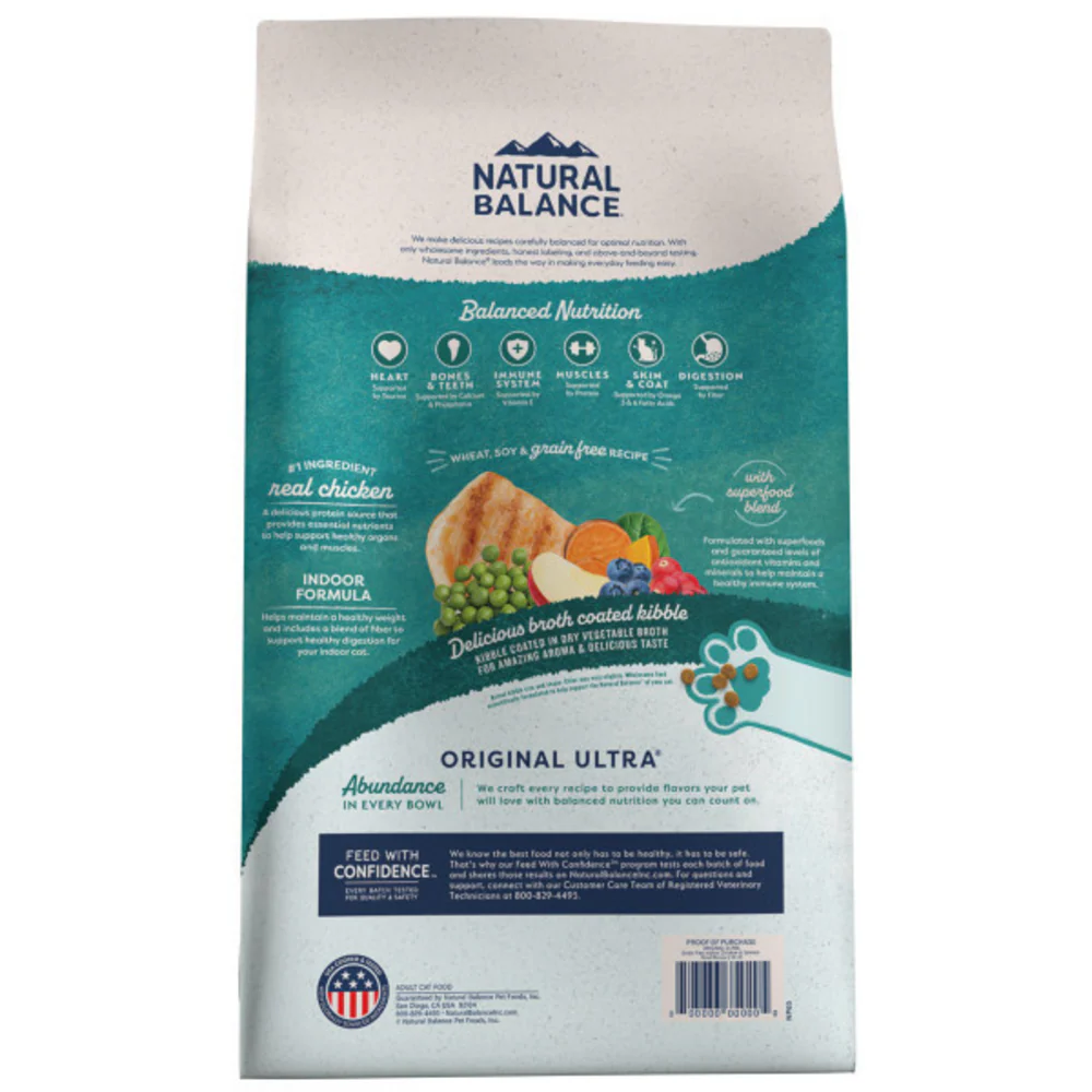 Natural Balance Indoor Ultra Chicken & Salmon Dry Cat Food - Suhuit