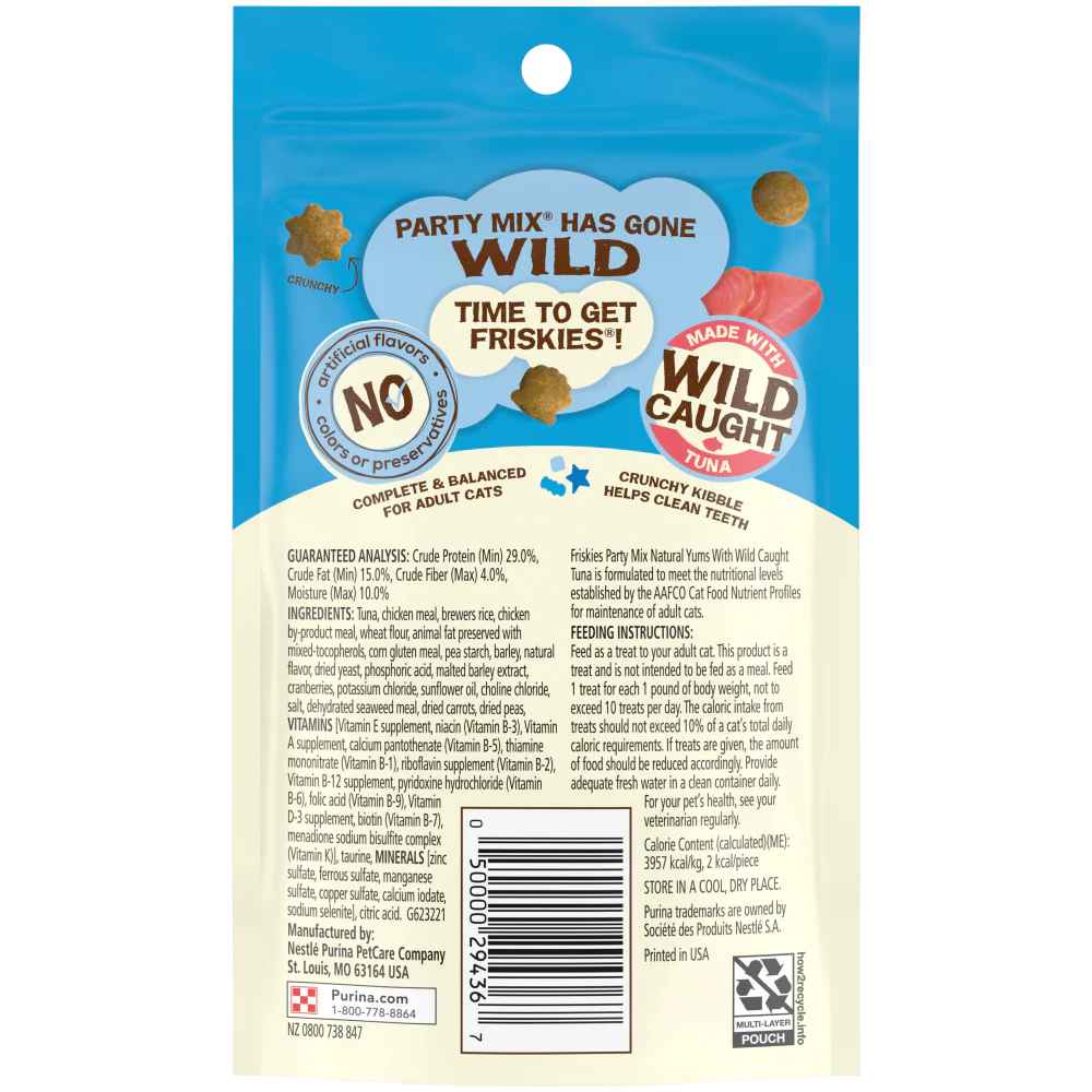 Friskies Party Mix Natural Yums with Real Tuna Cat Treats - Suhuit