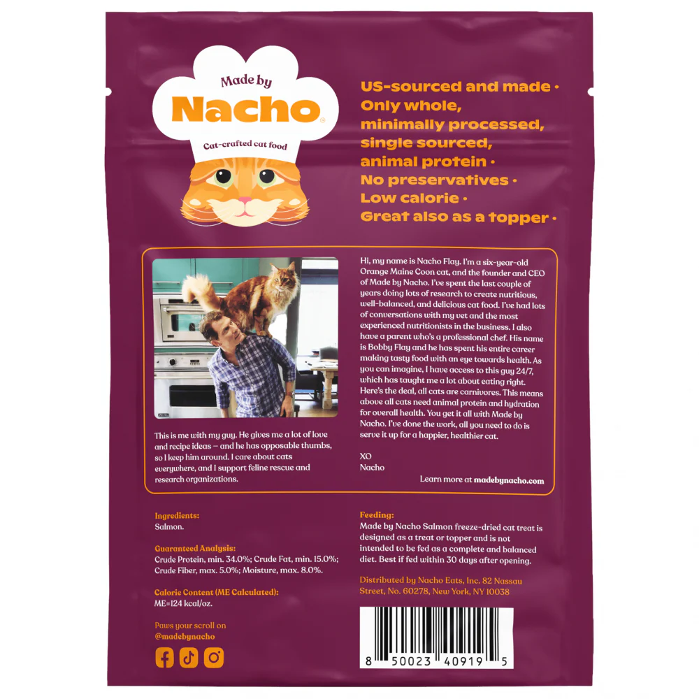 Made By Nacho Freeze Dried Wild Alaskan Salmon Cat Treats - Suhuit