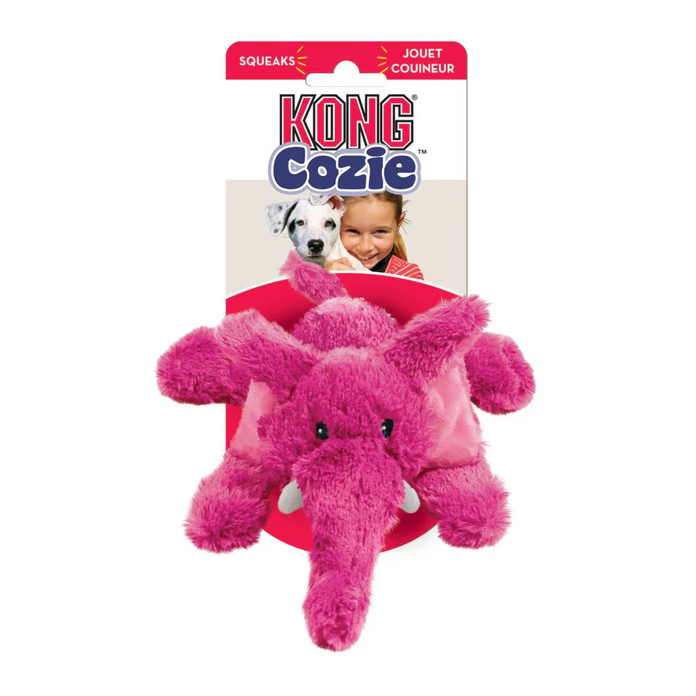 Kong Elmer Elephant Cozie Plush Dog Toy - Suhuit