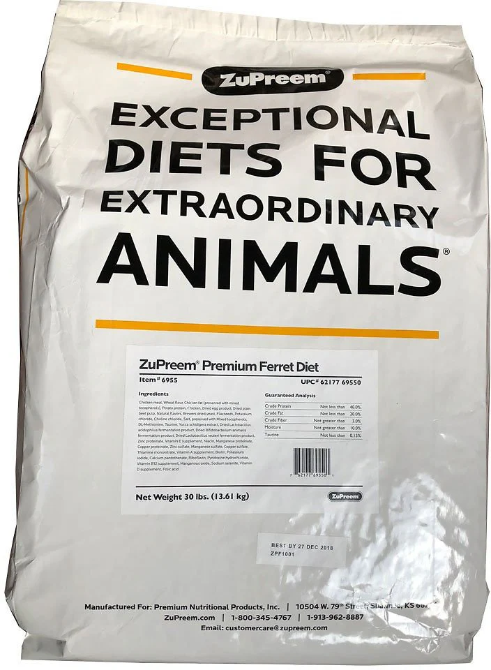 Zupreem Premium Ferret Diet Dry - Suhuit