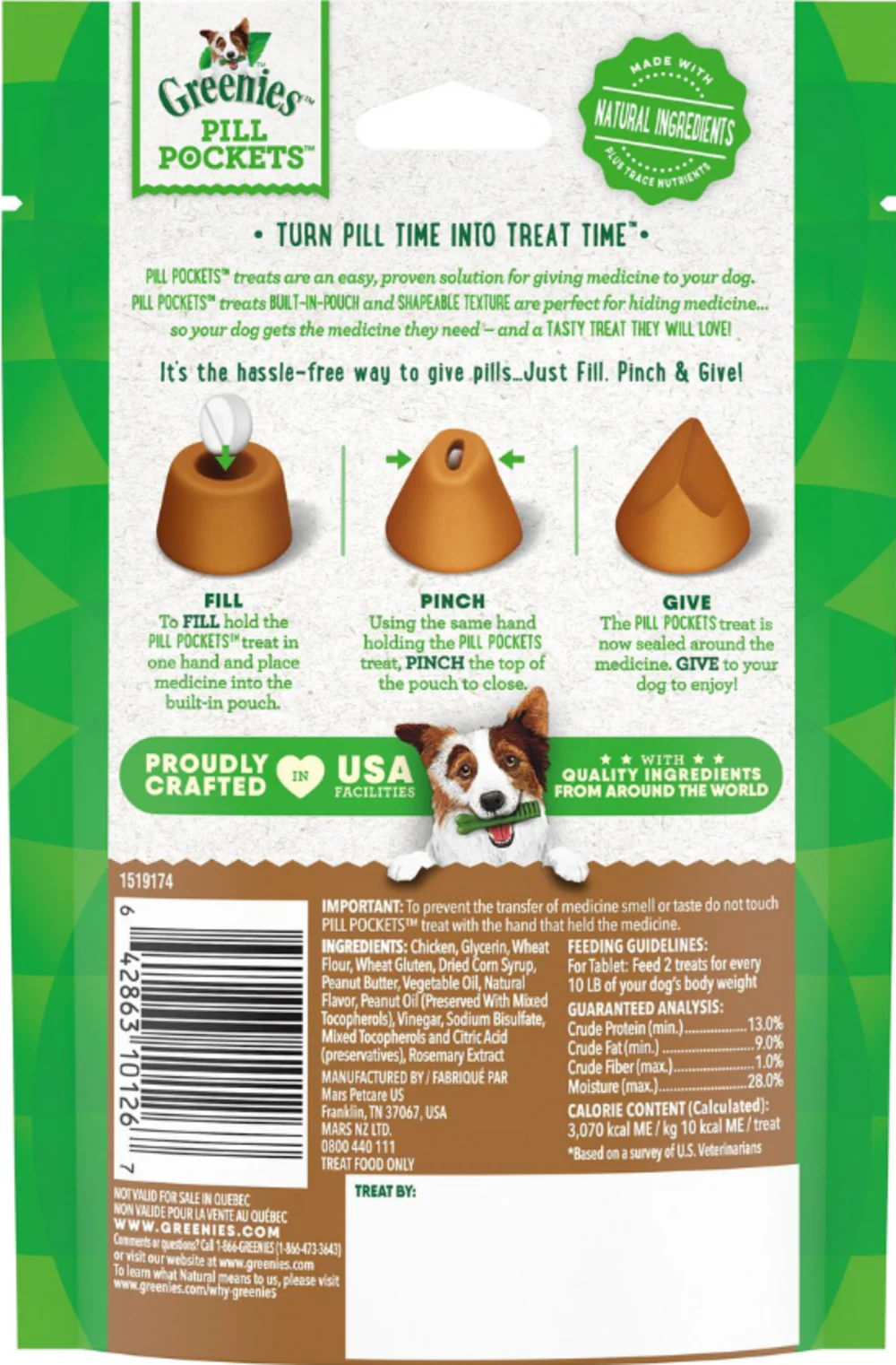 Greenies Pill Pockets Canine Peanut Butter Dog Treats - Suhuit