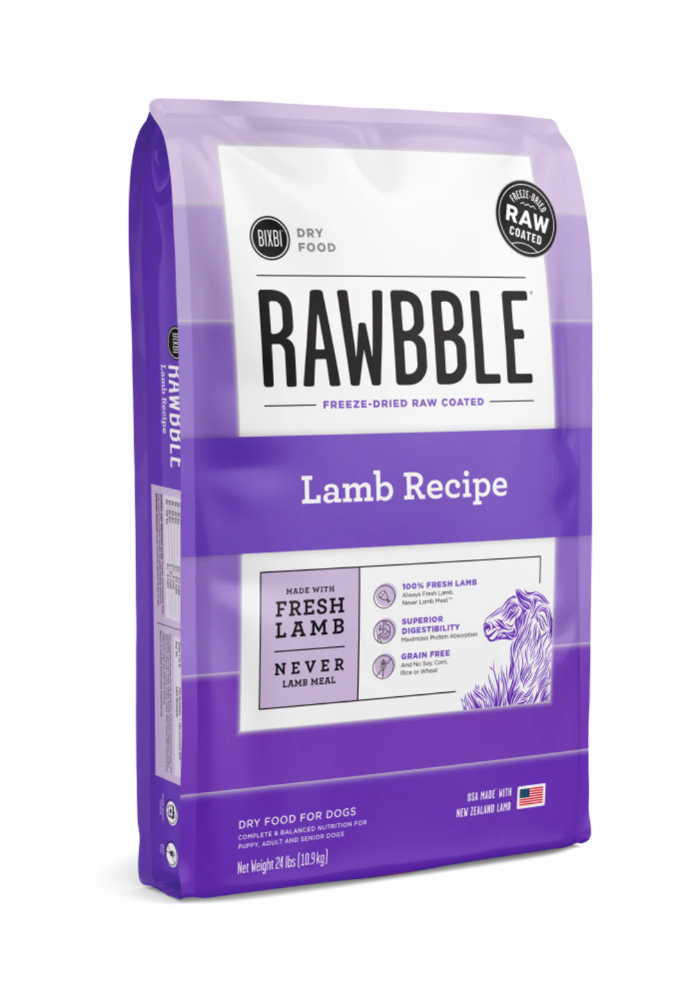 Bixbi Rawbble Kibble Grain Free Lamb Dog Food - Suhuit