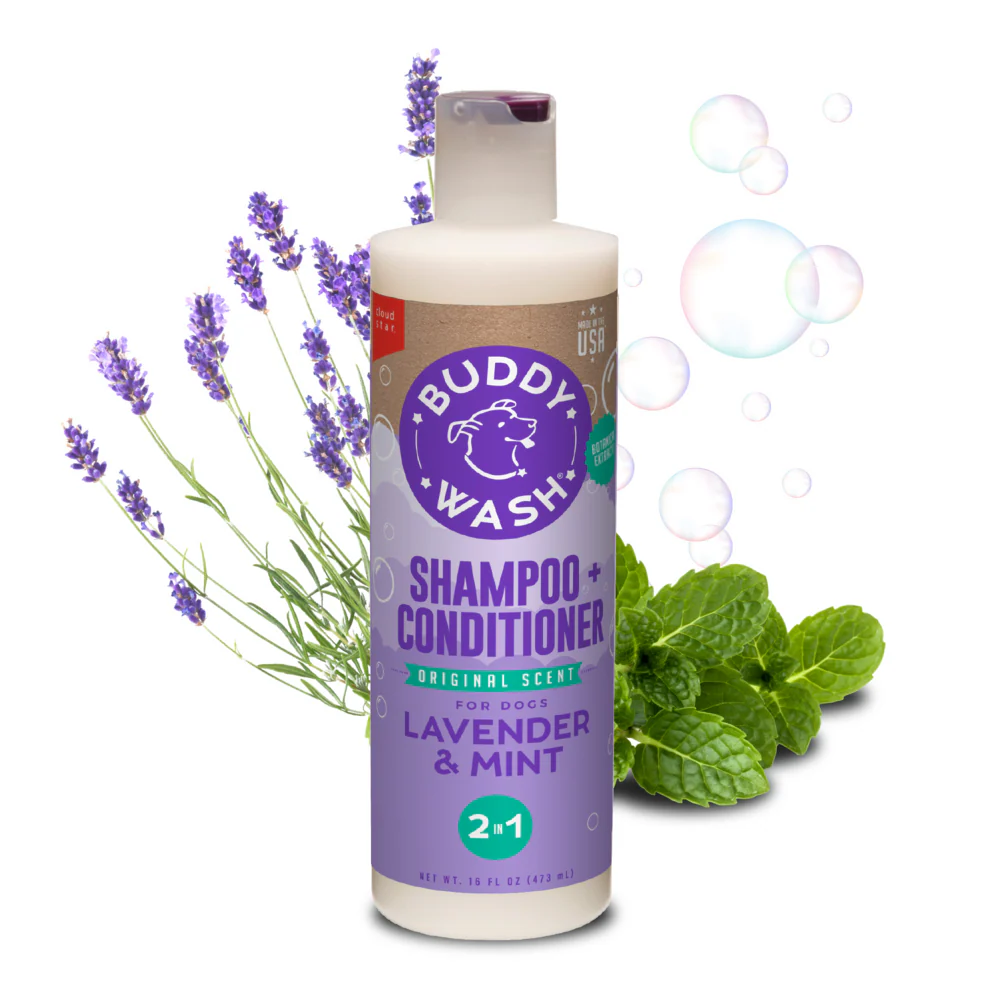 Cloud Star Buddy Wash Original Lavender & Mint Dog Shampoo & Conditioner - Suhuit