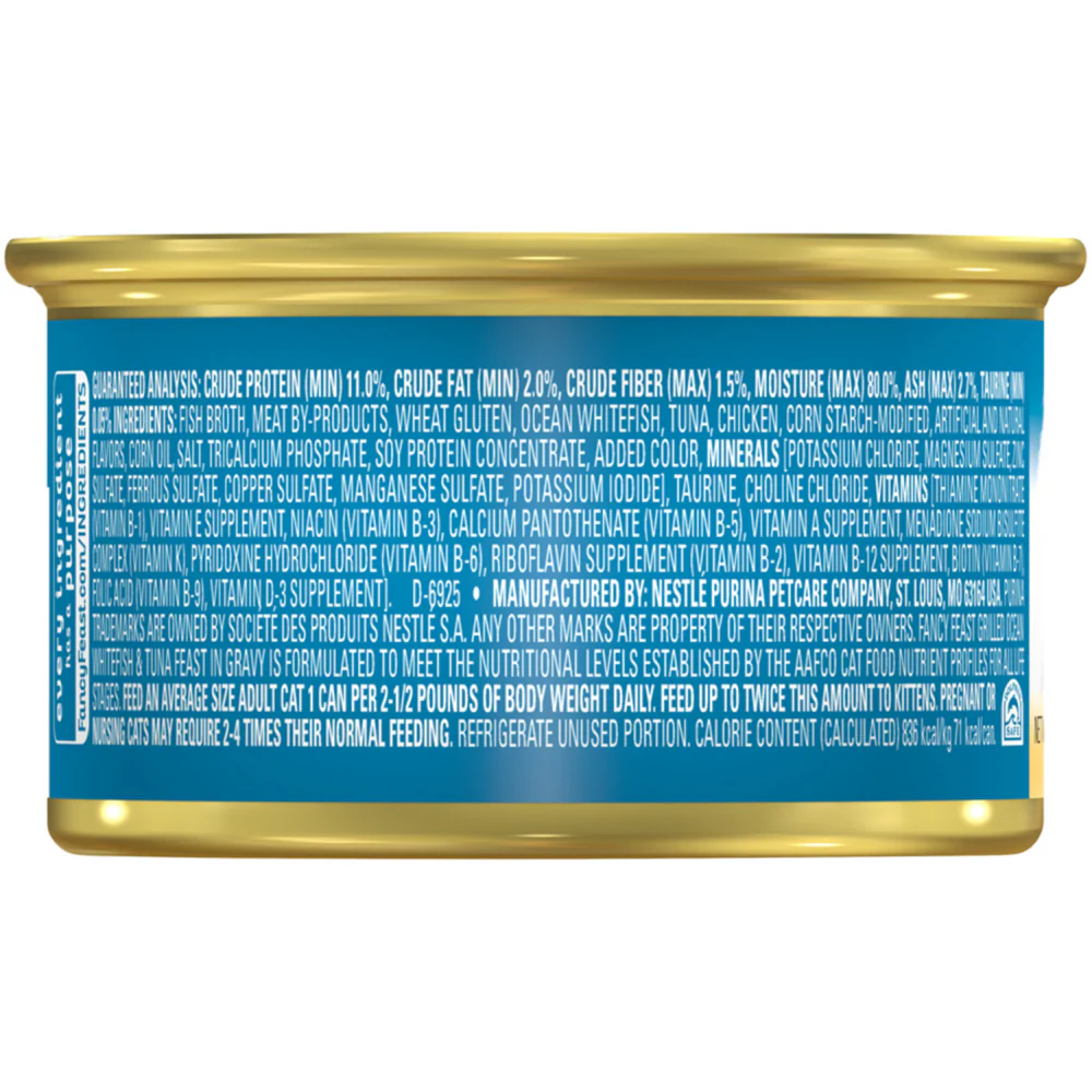 Fancy Feast Classic Ocean Whitefish and Tuna Canned Cat Food - Suhuit