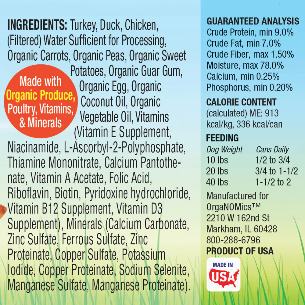 Organomics Turkey, Duck & Chicken Dinner for Dogs - Suhuit