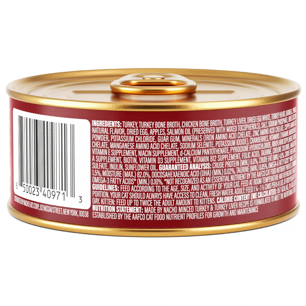 Made By Nacho Cage-Free Turkey & Turkey Liver Minced Recipe With Bone Broth - Suhuit