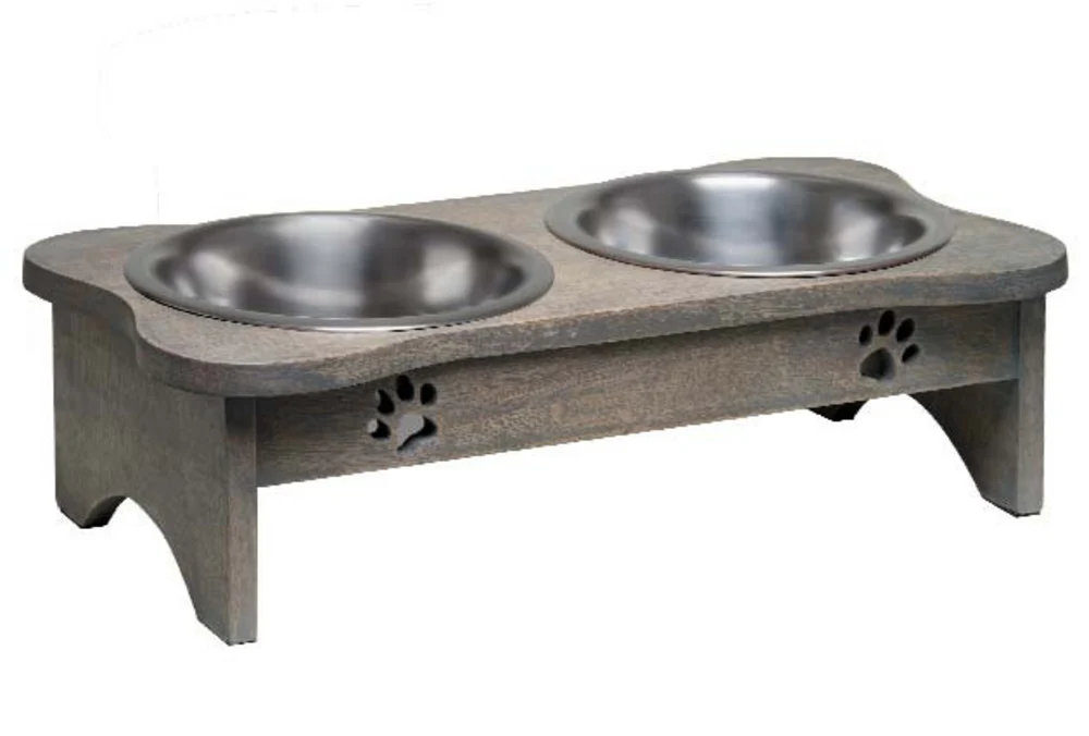 Loving Pets Wooden Modern Diner Dog Bowl - Suhuit