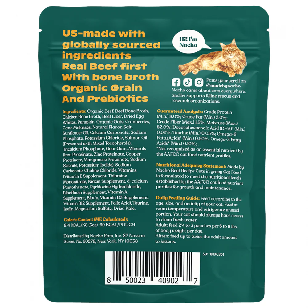 Made By Nacho Grass-Fed, Grain Finished Beef Recipe Cuts In Gravy With Bone Broth - Suhuit