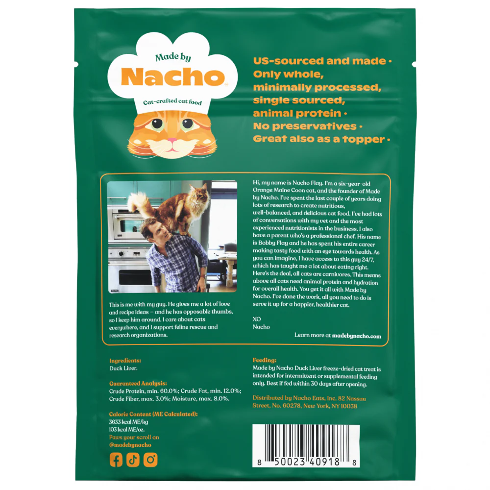 Made by Nacho Freeze Dried Duck Liver Cat Treats - Suhuit