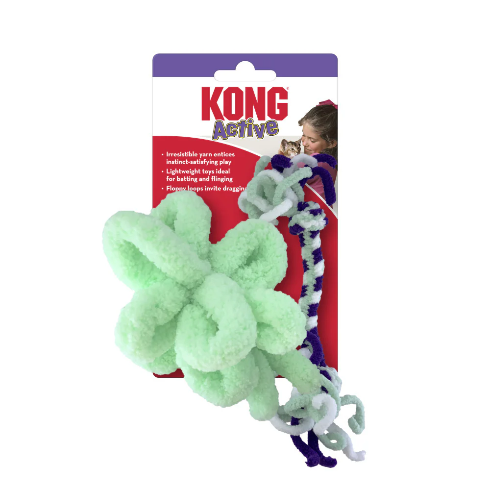 KONG Cat Active Rope Mint & Purple Cat Toy - Suhuit