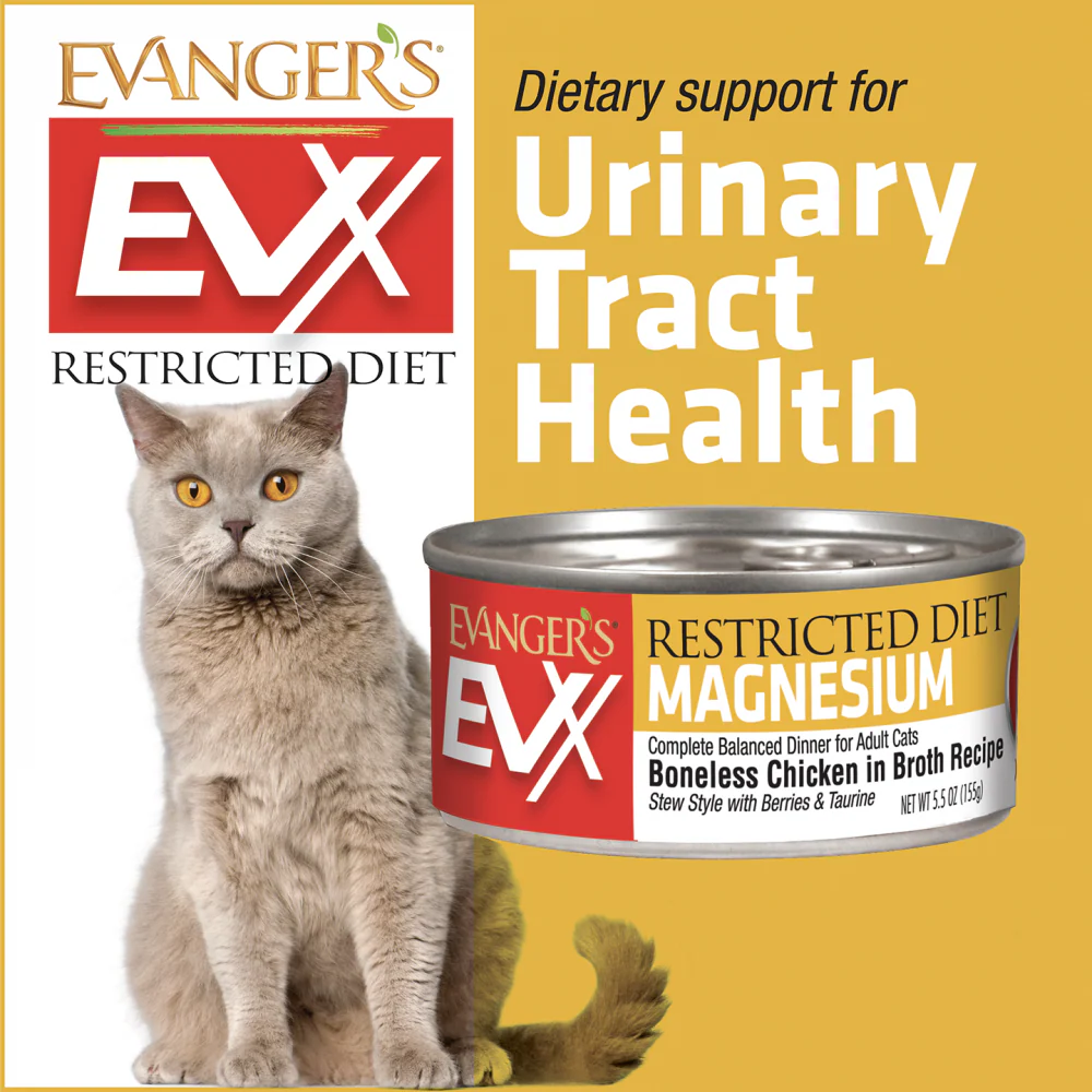 Evanger's EVX Restricted Diet Magnesium (Urinary Tract) Boneless Chicken for Cats - Suhuit