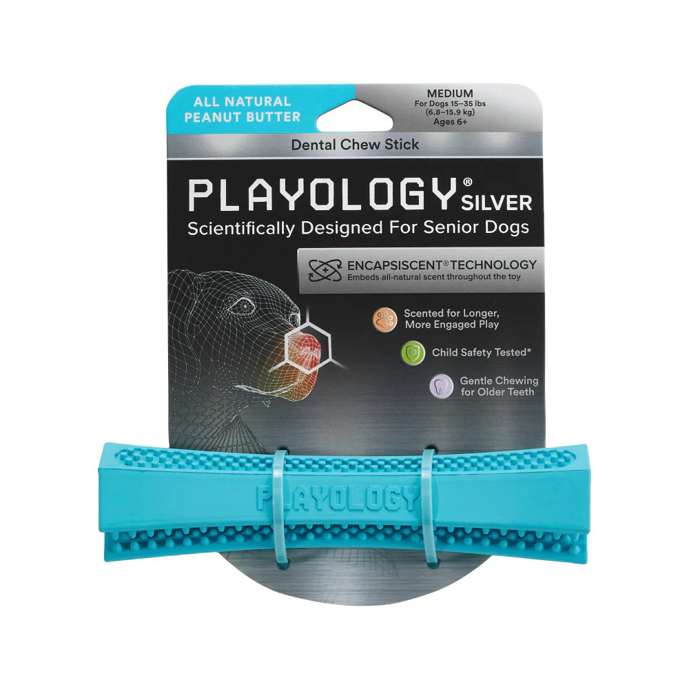 Playology Dental Stick Peanut Butter Scented Dog Toy - Suhuit