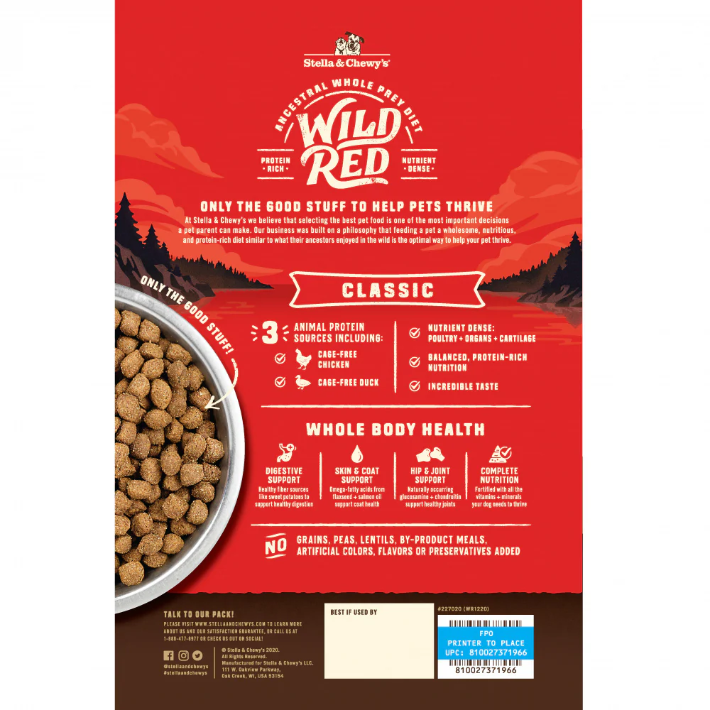Stella & Chewy's Wild Red Wet Dog Food Variety Pack Stews High Protein Recipes - Suhuit