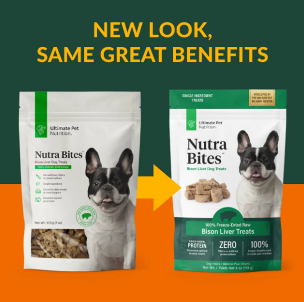 Ultimate Pet Nutrition Freeze Dried Nutra Bites Bison Liver Dog Treat - Suhuit