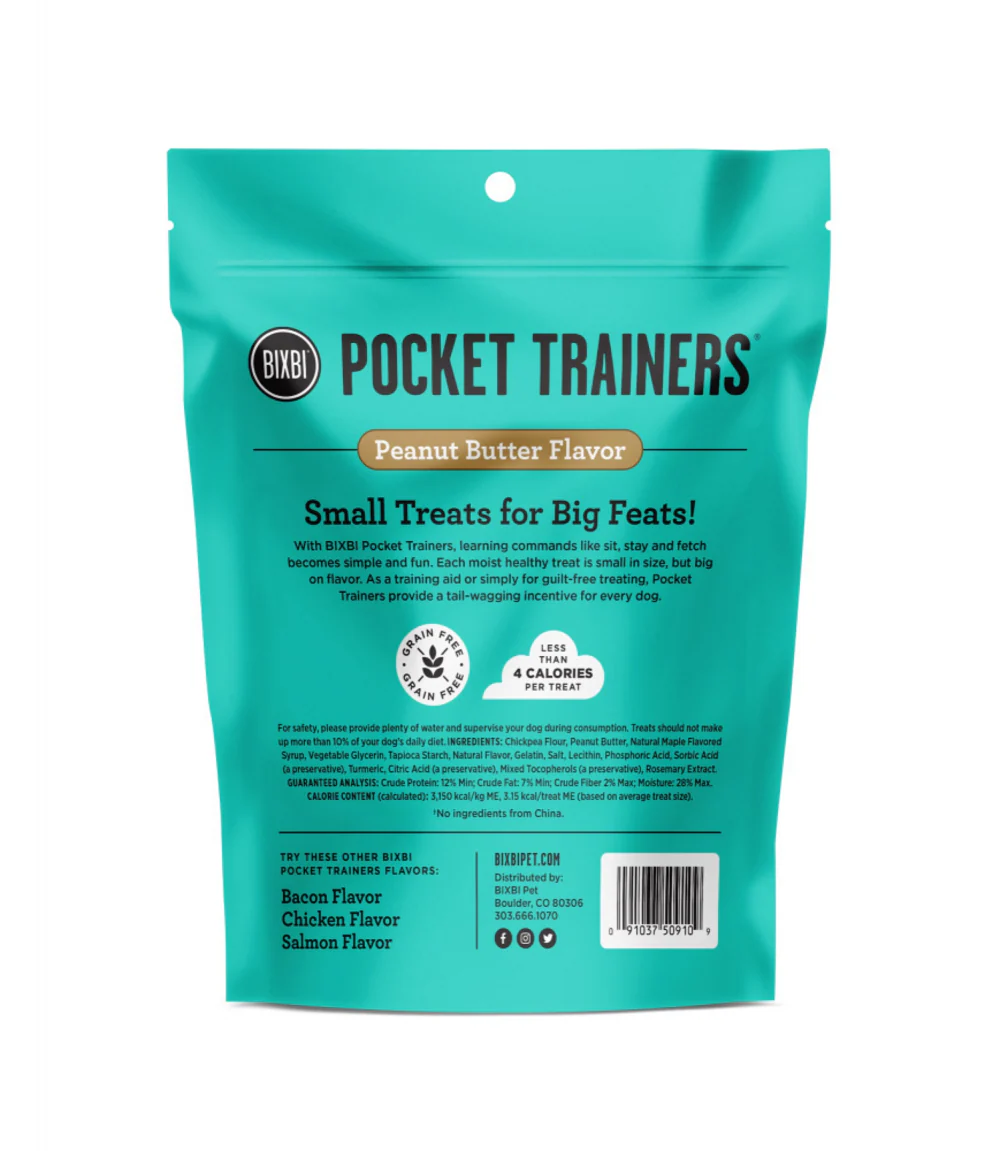 Bixbi Pocket Trainers Peanut Butter Dog Treats - Suhuit