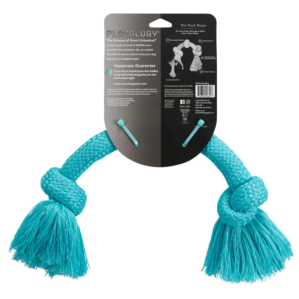 Playology Dri - Tech Rope Peanut Butter Scented Dog Toy - Suhuit