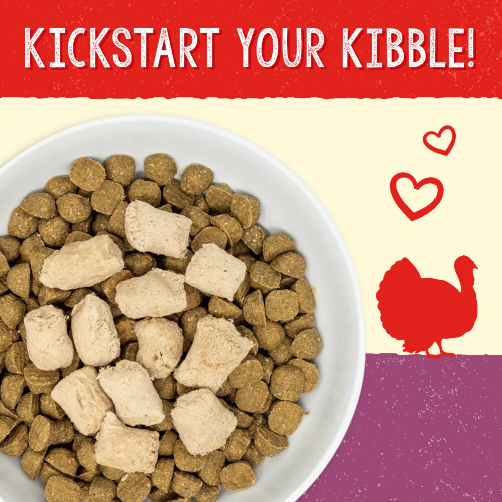 Stella & Chewys Freeze Dried Grain Free Raw Tantalizing Turkey Meal Protein Rich Mixer Dog Food Topper for Small & Large Breeds - Suhuit