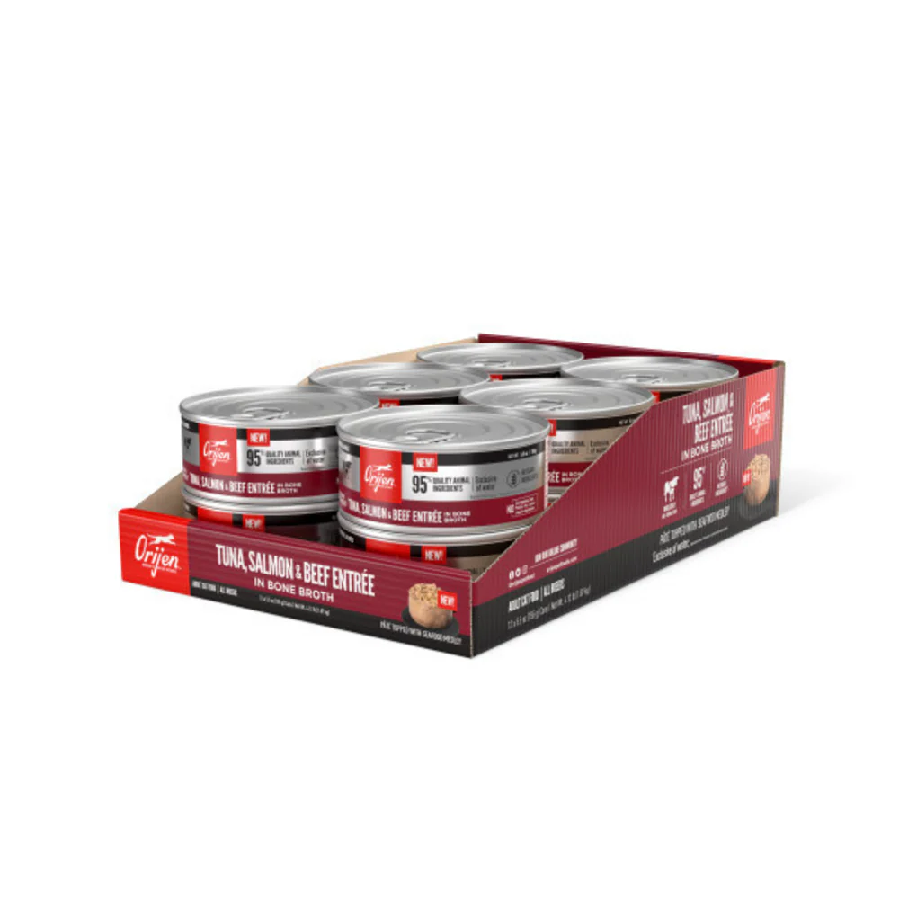 ORIJEN Tuna, Salmon + Beef Entre in Bone Broth Wet Cat Food - Suhuit