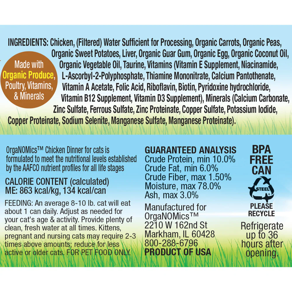 Organomics Chicken Dinner for Cats - Suhuit