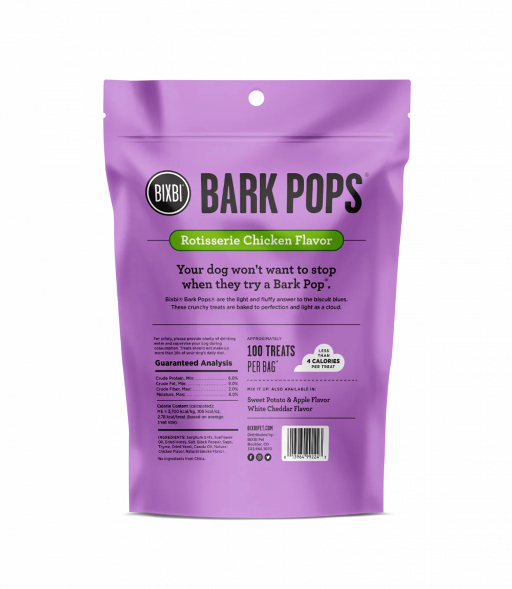 Bixbi Bark Pops Rotisserie Chicken Dog Treats - Suhuit