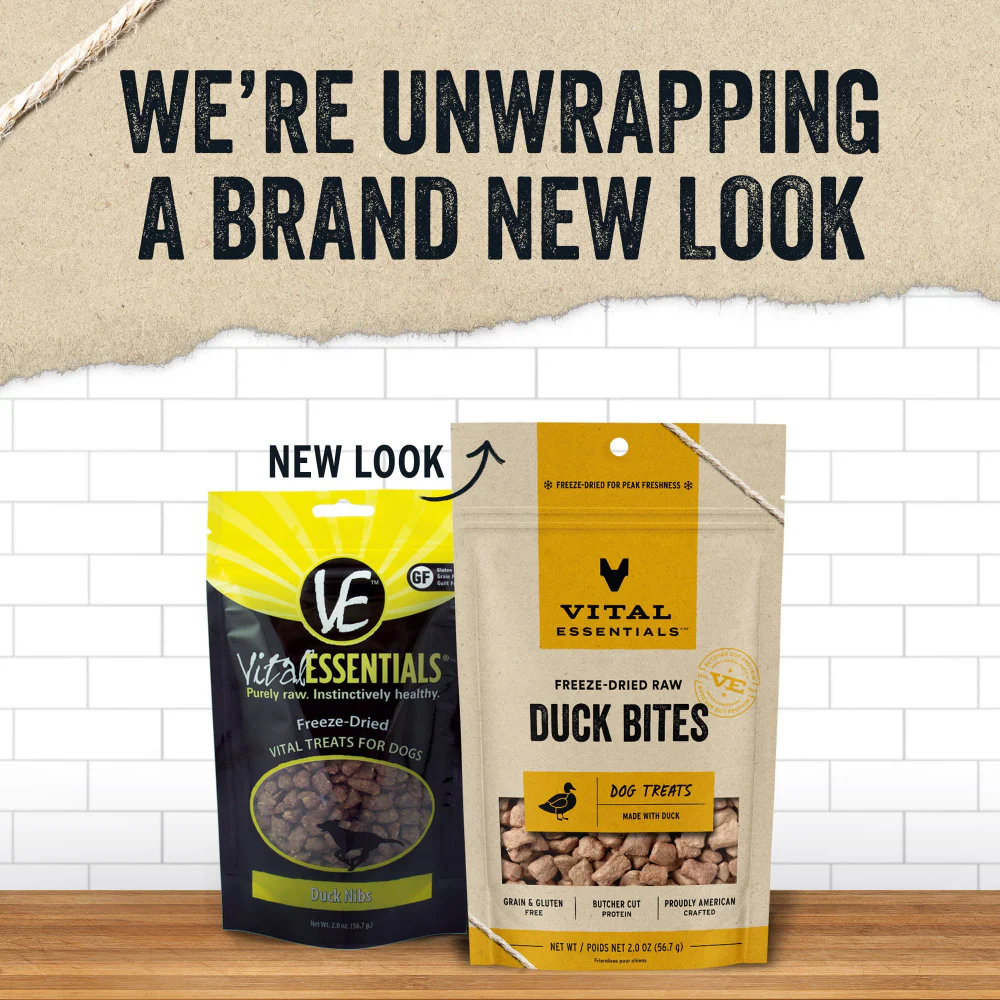 Vital Essentials Freeze Dried Duck Bites Dog Treats - Suhuit
